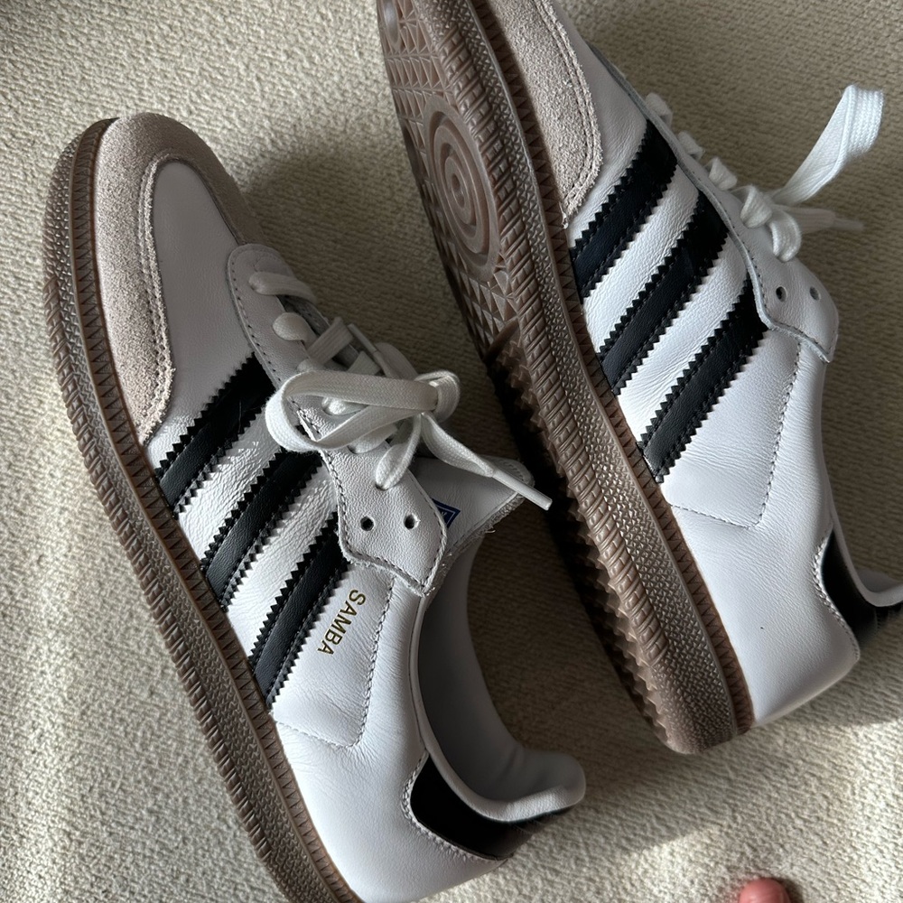 Adidas Samba White Black and Brown Sneakers